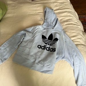 Blue adidas sweatshirt hoodie size small